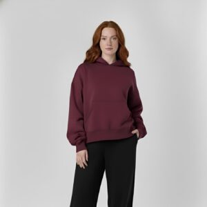 Burgandy Plain Hoodie