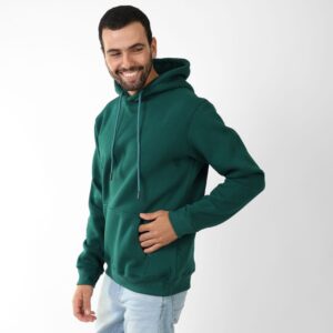 ‏ Olive Green Plain Hoodie