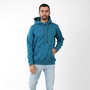 Petrol blue plain hoodie