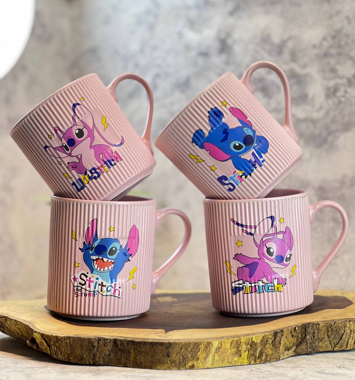 Set of Pink Stitch Mug