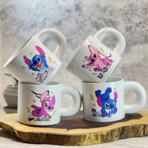Set of White Stitch Mug